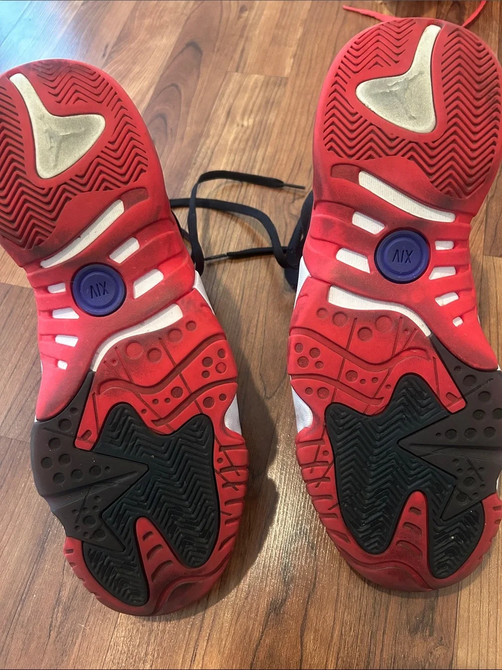 Jordan Men's Black / Red / Purple High-Top Basketball Sneakers